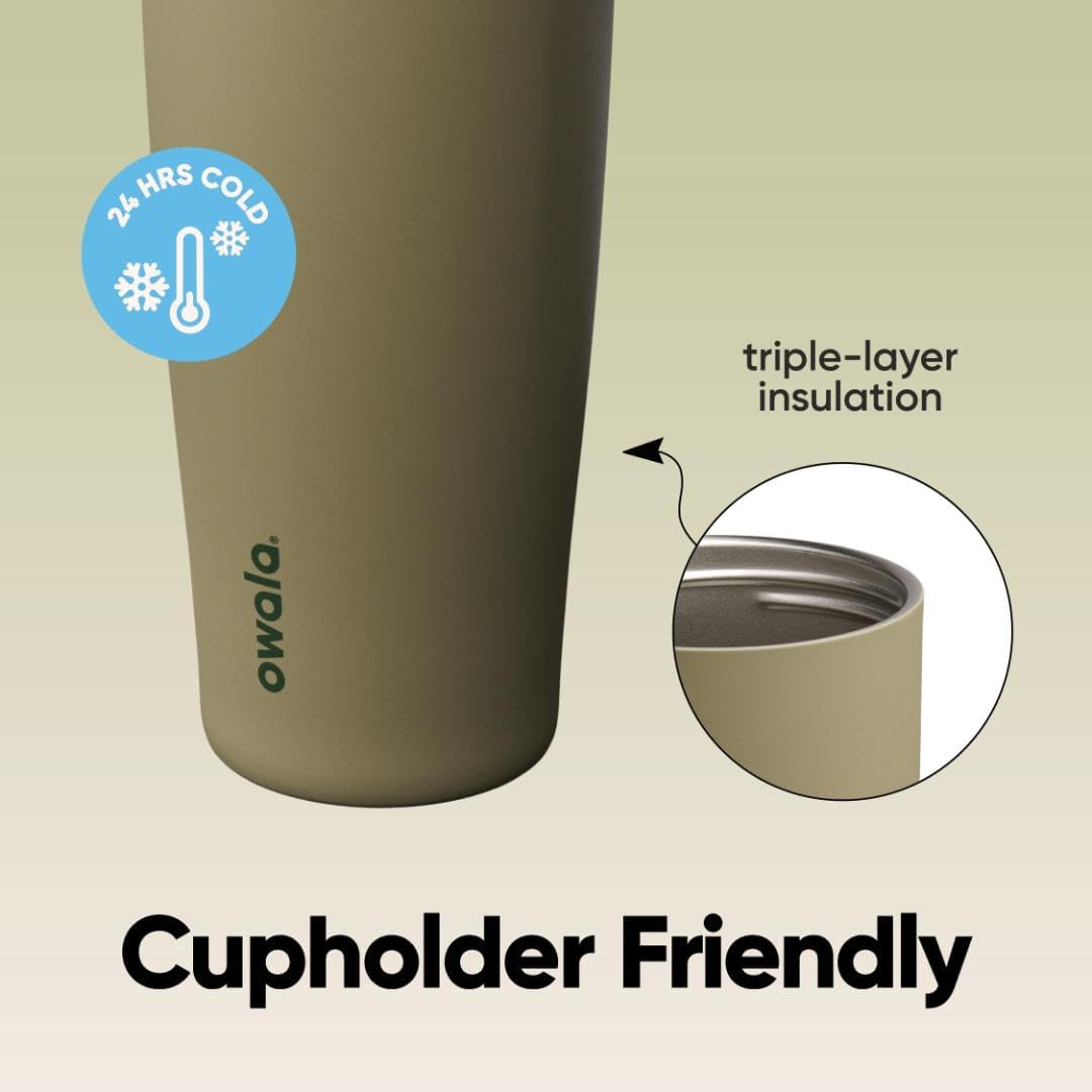 Owala FreeSip Sway Insulated Stainless Steel Water Bottle with Two-Way Spout, Built-In Straw and Bucket Handle, Made for Travel, School, and Sports, 40oz, BPA Free, Leak Proof, Off Road - Image 4