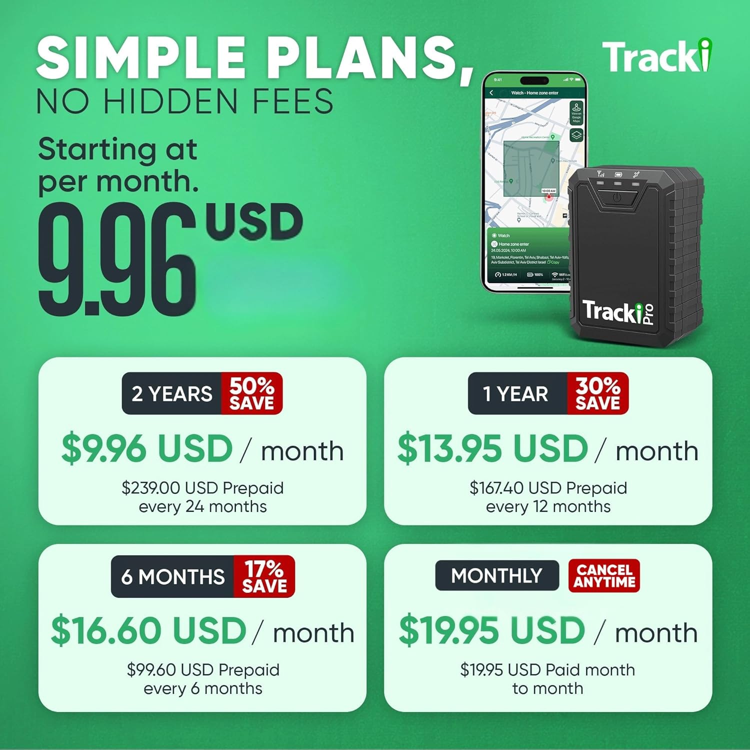Tracki Pro GPS Tracker for Vehicles – Magnetic Waterproof 4G LTE Car Tracker, Long-Life Battery Up to 7 Months, Unlimited Distance, Smart Alerts, Hidden Tracking Device (Subscription Required) - Image 6